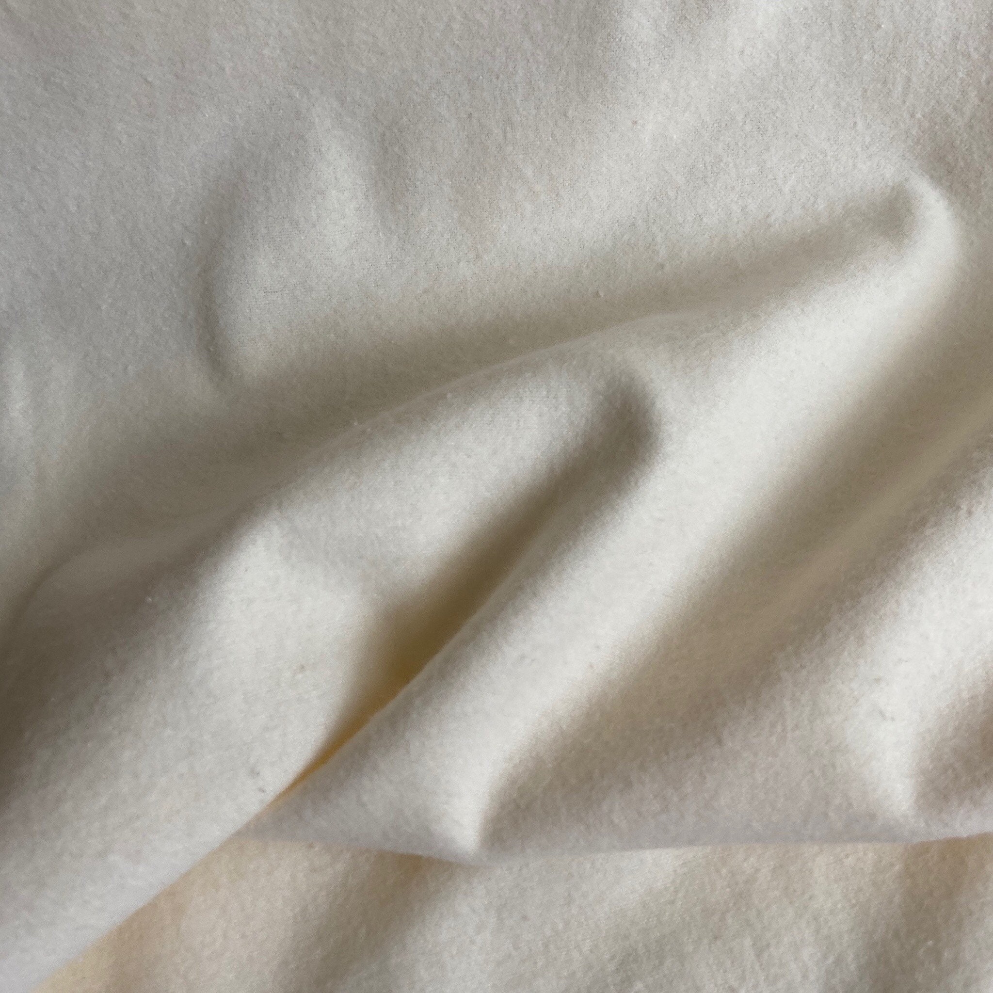 Soft Cream Flannel Fabric Plain Cotton Flannel Material Etsy UK