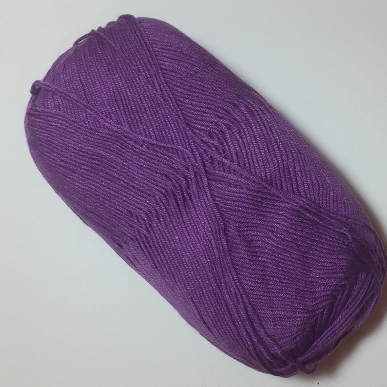 Purple Bamboo Cotton Yarn 4 ply King Cole Yarn 100g Etsy