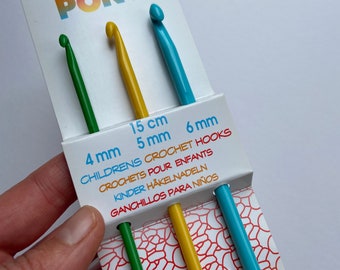 Crochet Hook Set - 15cm Crochet Hook Set - Suitable for Children - Price per Set of 3