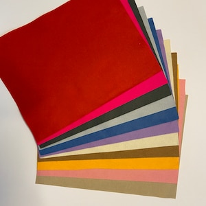 Felt Made in UK - A4 Size Craft Felt - Various Colours - 9”x12” Felt Sheets - Kids Craft - Price per Sheet
