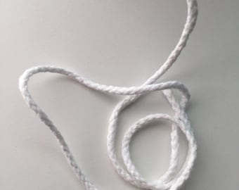 White Cotton Piping Cord 100%  Cotton Qty. 5m Size 1 Diameter approx. 3 mm