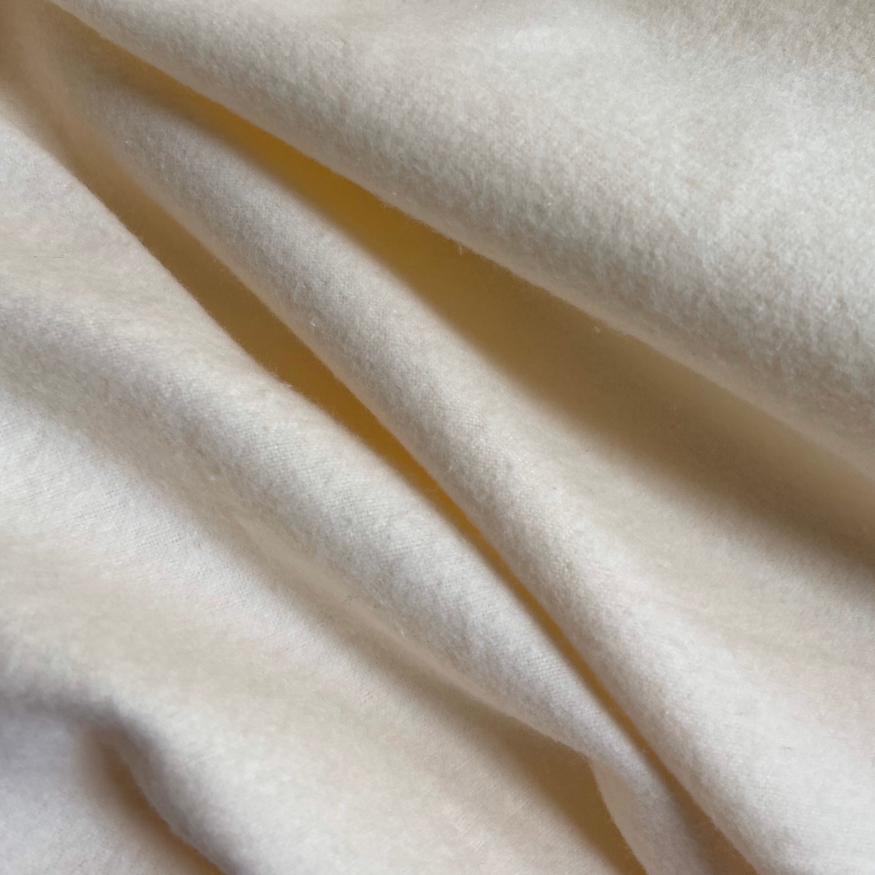 Soft Cream Flannel Fabric Plain Cotton Flannel Material Etsy UK