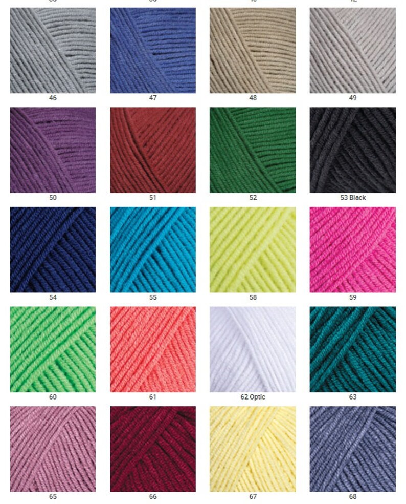 New colors YarnArt JEANS cotton semi cotton for crochet and Etsy