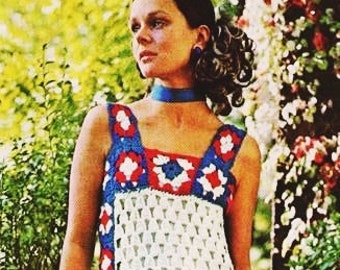 Crochet Pdf Pattern - Crochet Vintage Maxi Dress