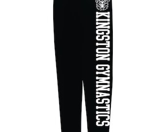 Pantaloni della tuta Kingston Gymnastics a fondo chiuso con logo su tutta la gamba