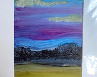 5" x 7" Original Abstract Landscape Painting