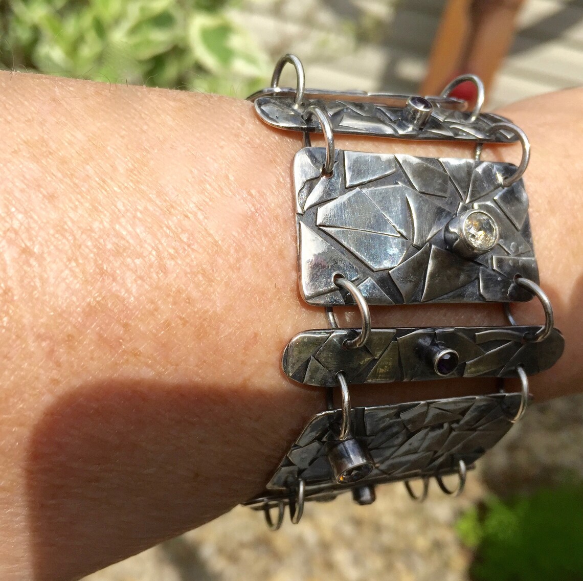 Fused Silver Bracelet. Sterling Silver Fused Bracelet Etsy