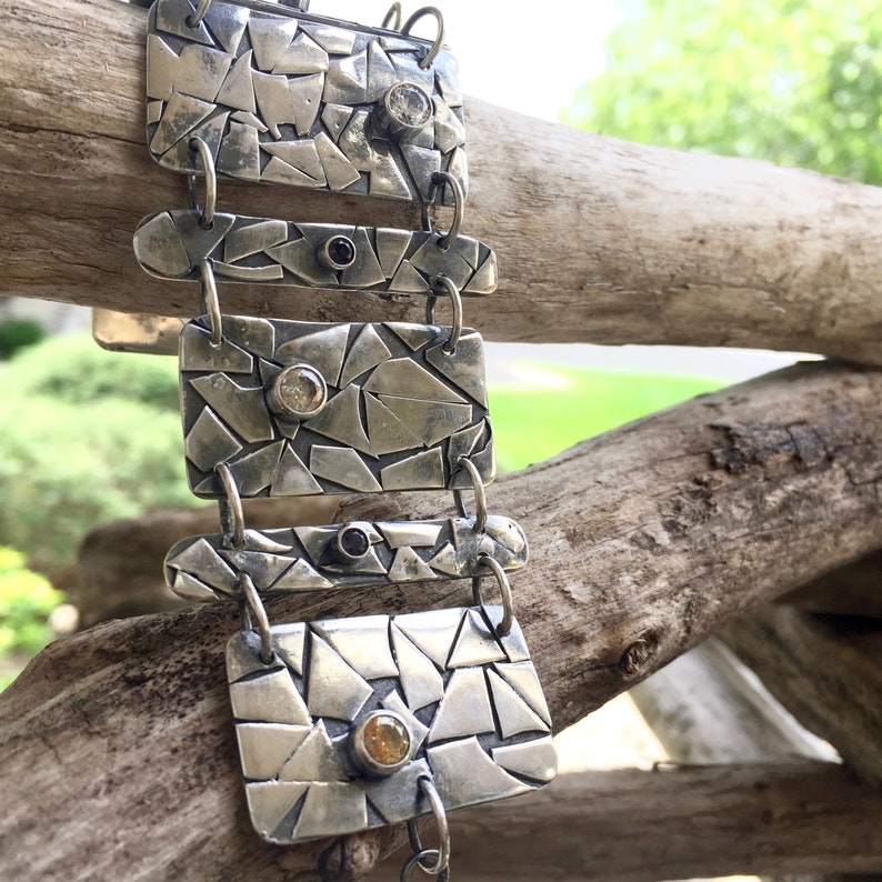 Fused Silver Bracelet. Sterling Silver Fused Bracelet Etsy