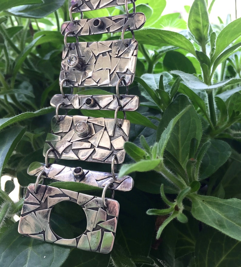 Fused Silver Bracelet. Sterling Silver Fused Bracelet Etsy