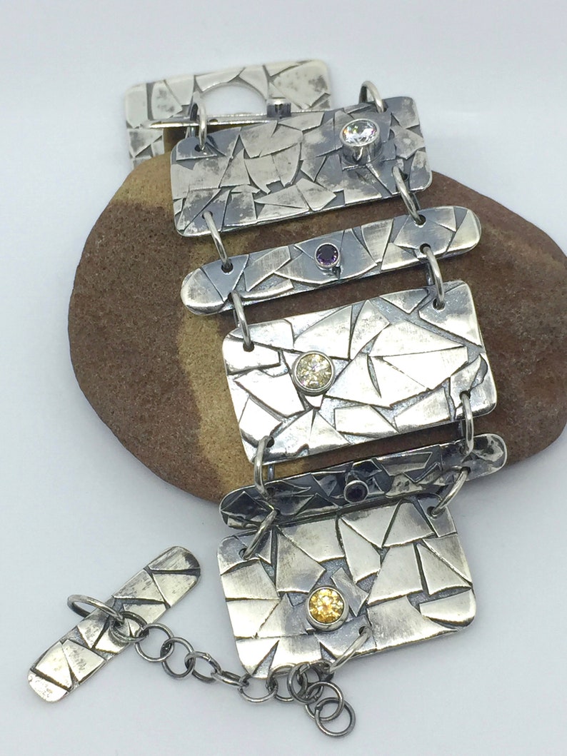 Fused Silver Bracelet. Sterling Silver Fused Bracelet Etsy