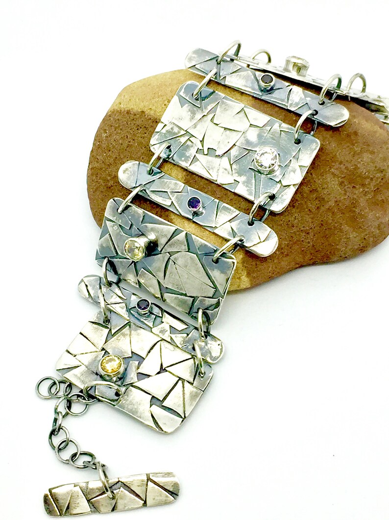 Fused Silver Bracelet. Sterling Silver Fused Bracelet Etsy