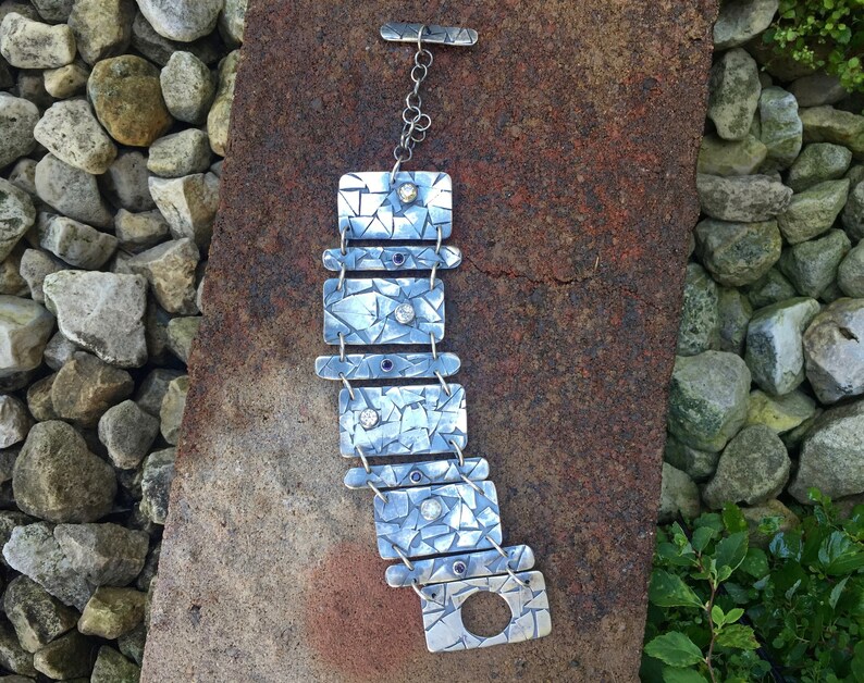 Fused Silver Bracelet. Sterling Silver Fused Bracelet Etsy