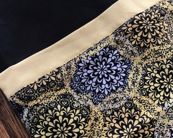 Single Yellow and Black Pillowcase