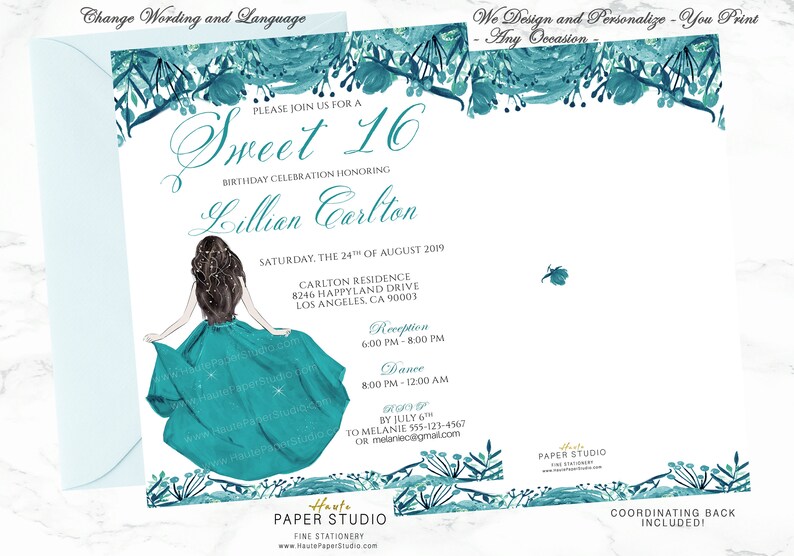 16th Birthday Invite Sweet 16 Invitation Sweet 16 Invite Etsy