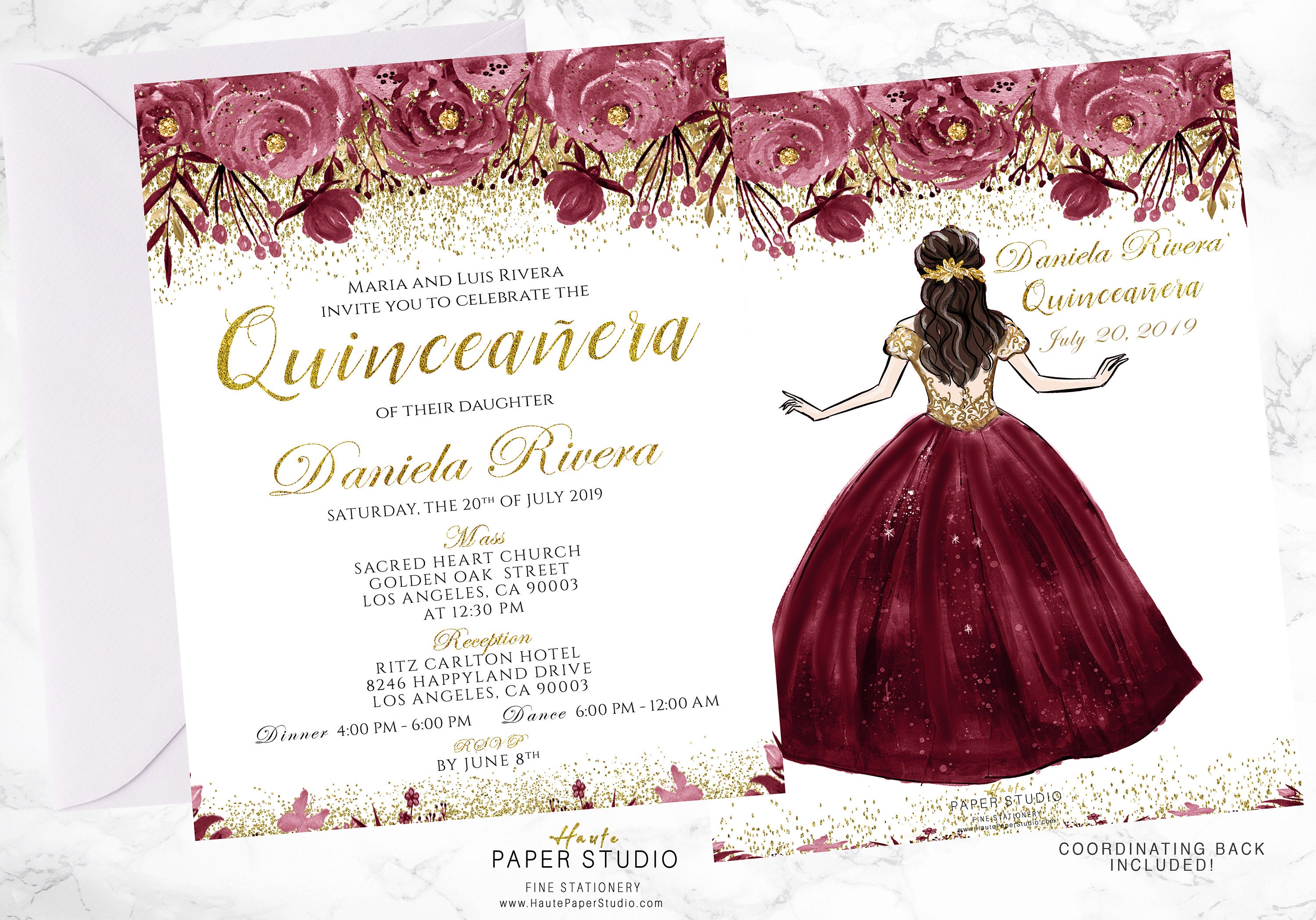 Quinceanera Invitations Templates In Spanish