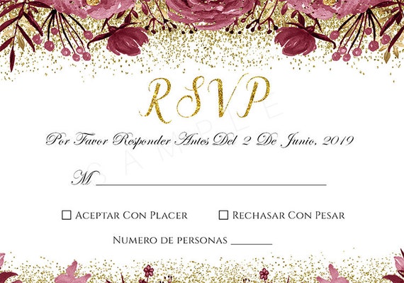 Rsvp Di Spagnolo Rsvp Card Matrimonio Rsvp Card Rsvp Inserire Rsvp Cartolina Stampabile Rsvp Risposta Sposa Quinceanera Risposta Rsvp001