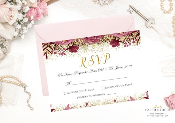 Rsvp Di Spagnolo Rsvp Card Matrimonio Rsvp Card Rsvp Inserire Rsvp Cartolina Stampabile Rsvp Risposta Sposa Quinceanera Risposta Rsvp001