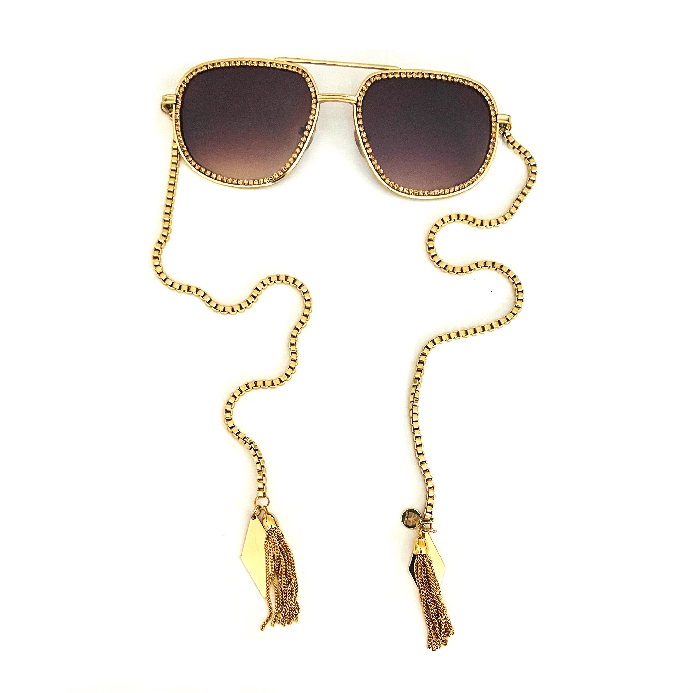 Taylor Swift Eras Tour Inspired Chain Temple Armless Sunglasses With