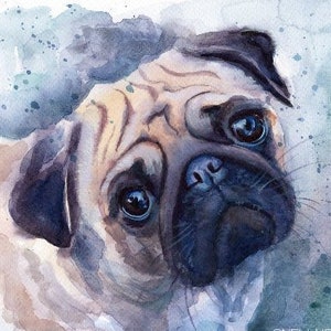 Custom Hand painted Pet portrait Custom Dog portrait Custom Dog Painting Watercolor Original Painting Dog art Pet Watercolor from photo image 4