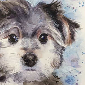 Custom Hand painted Pet portrait Custom Dog portrait Custom Dog Painting Watercolor Original Painting Dog art Pet Watercolor from photo image 3