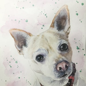 Custom Hand painted Pet portrait Custom Dog portrait Custom Dog Painting Watercolor Original Painting Dog art Pet Watercolor from photo image 8