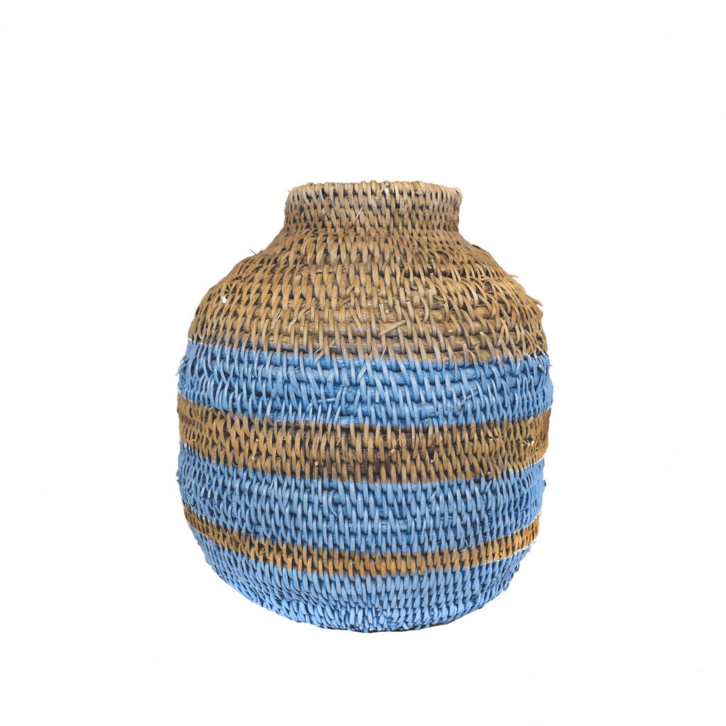 Buhera Basket Light Blue Zimbabwe Africa Etsy