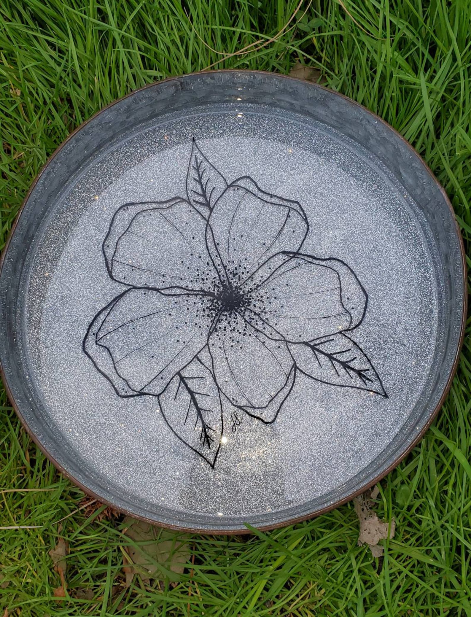 Decorative Floral Tray Etsy