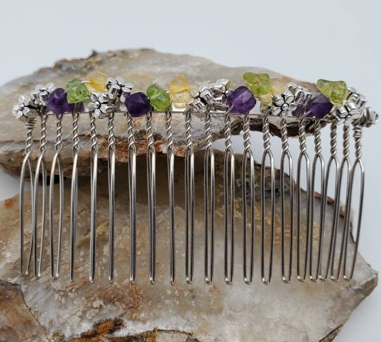 Citrine Hair Comb - Etsy display picture 2