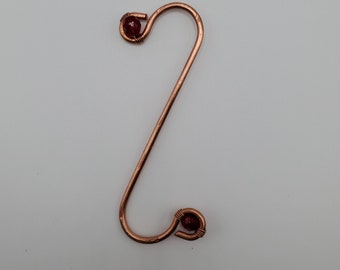 Copper S Hooks, Hummingbird Feeder Hooks, Outdoor Garden Hooks, Holiday Hooks