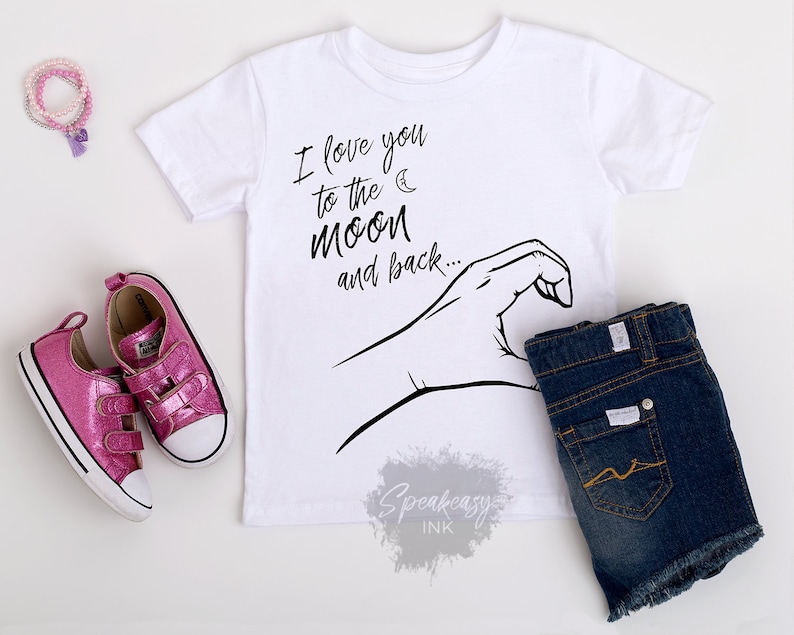 Kids Tee I Love you to the Moon and Back Matching Sibling Shirts