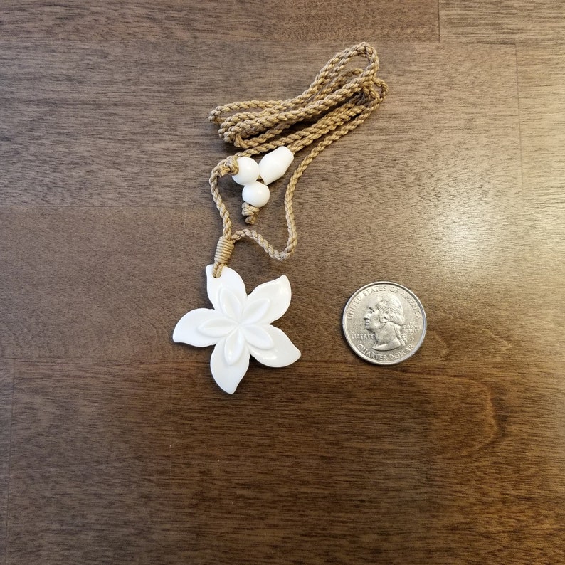 Hawaiian Flower Necklace Plumeria Necklace Surfer Necklace Etsy