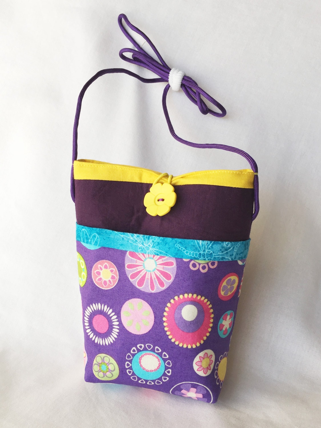 Crossbody Purple Purse Kindle Book Reader Phone Tote Etsy