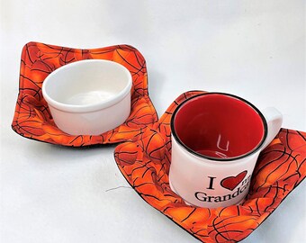 Sports Bowl Cozies: Football, Basketball - Microwave Safe Hot Pads