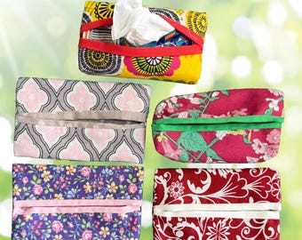 Handmade Fabric Tissue Holder: Personal Purse Pouch