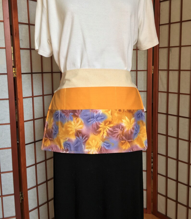 Gold Floral Work Crafters Apron Canvas Big Pockets Apron Etsy.de