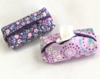 Handmade Floral Tissue Pouch: Pocket Kleenex Holder