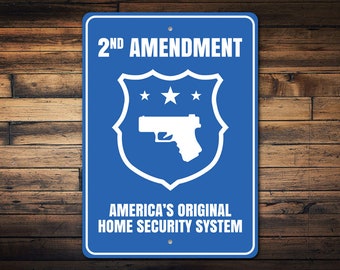 Pile of Brass Pro Gun Trump 2nd Amendment Embossed Tin Sign Home Bar Wall Decor