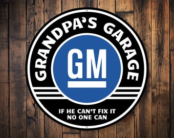 GM General Motors GMC Chevy Dealer Service Parts Retro Wall Decor Metal Tin Sign
