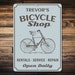 Vélo Boutique signe, signe de bicyclette, cadeau pour cycliste, biker cadeau, signe de location de vélo, réparation personnalisée Boutique signe-qualité aluminium Boutique signes