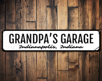 grandpas garage sign gift for mechanic custom garage decor fathers day gift metal garage location sign quality aluminum ens1001530 - Garage Decor grandpas garage sign gift for mechanic custom garage decor fathers day gift metal garage location sign quality aluminum ens1001530 - Garage Decor