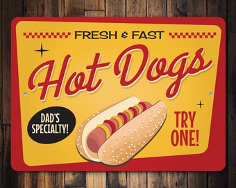 FUNNY hot dog METAL sign USA great gift patriotic VINTAGE style wall decor 338