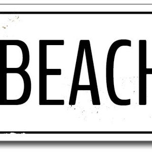 To The Beach Sign, Custom Mileage Sign, Ocean Direction Sign, Custom Metal Beach Gift, Arrow Beach House Decor Quality Aluminum Customs image 2