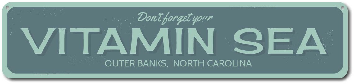 Don't Forget Your Vitamin Sea Sign Personalized Beach | Etsy
