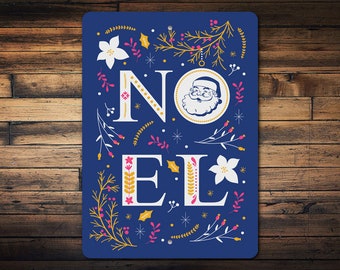 Noel Zeichen, Weihnachten Santa Zeichen, Weihnachtsdekoration, Geschenk für Urlaub, Urlaub Haus Dekor, Noel Wand dekor, Noel Geschenk, Qualität Metallschild