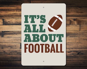 Football Decor, Football Gift, Football Sign, Football Lover Gift, Man Cave Sign, Man Cave Decor, Sports Fan Gift, Quality Metal Sport Signs