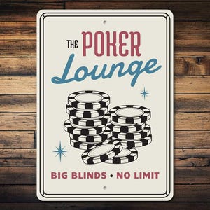 Poker Lounge Sign, Poker Lounge Decor, Gambling Lover Decor, Poker Gift Sign, Poker Decor, Room Decor, Metal Sign, Quality Metal, Sign Decor