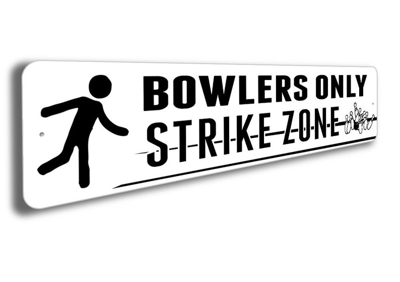 Bowlers Only Sign Strike Zone Bowling Bowling Gift Kid Etsy