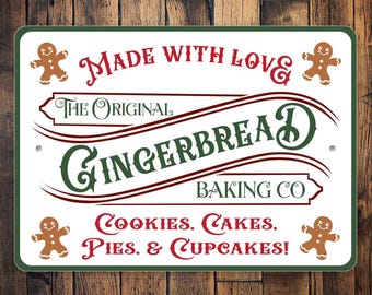 Gingerbread Sign, Cute Gingerbread Decor, Gingerbread Gift, Christmas Gift, Sign for Christmas, Gingerbread Lovers, Gingerbread Christmas