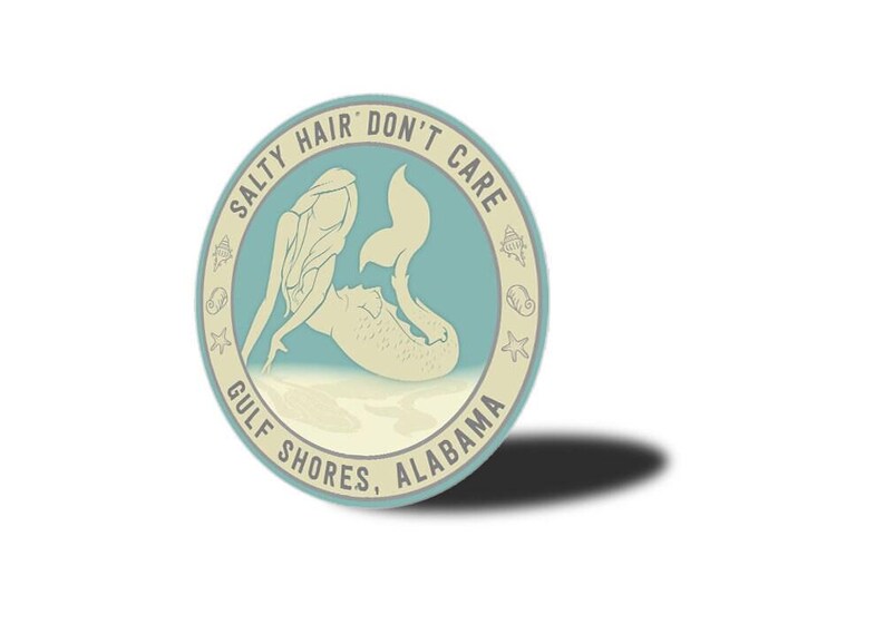 Salty Hair Don't Care Sign, Mermaid Lover, Mermaid Hair, Cute Mermaid Decor, Beach Child Sign, Beach Decor, Mermaid Location Sign, Mermaid image 4
