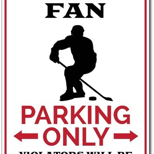 Hockey Fan Parkschild, Hockey Schild, Geschenk für Hockey Fan, Hockey Geschenk, Hockeyspieler Schild, Mannhöhle Dekor - Hochwertiges Aluminium Hockey Fans Bild 2
